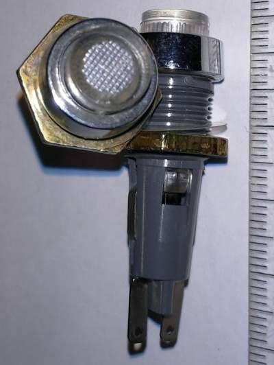 signální svítidlo T6e/12 se žárovkou T5,5 24V/0,05A - čírá