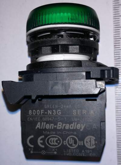 Podsvětlovací prvek 800F-N3G včetně zelené hlavice