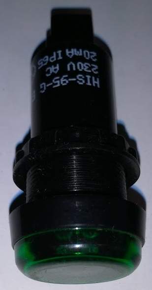 není skladem - HIS-95 Y 230AC Signálka indikační 4LED 22mm - ŽLUTÁ -  Eleco