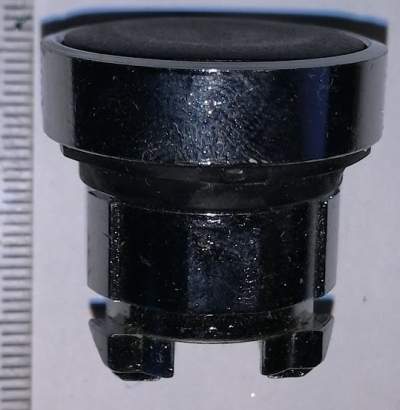 tlačítko, černé - ZB4BA2