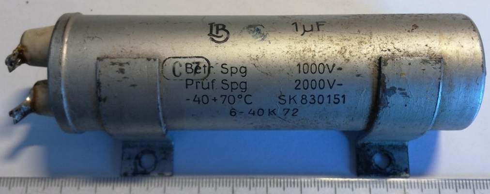 C 1uF 1000V SK830151, z demontáže ..  cena na dotaz / price on request