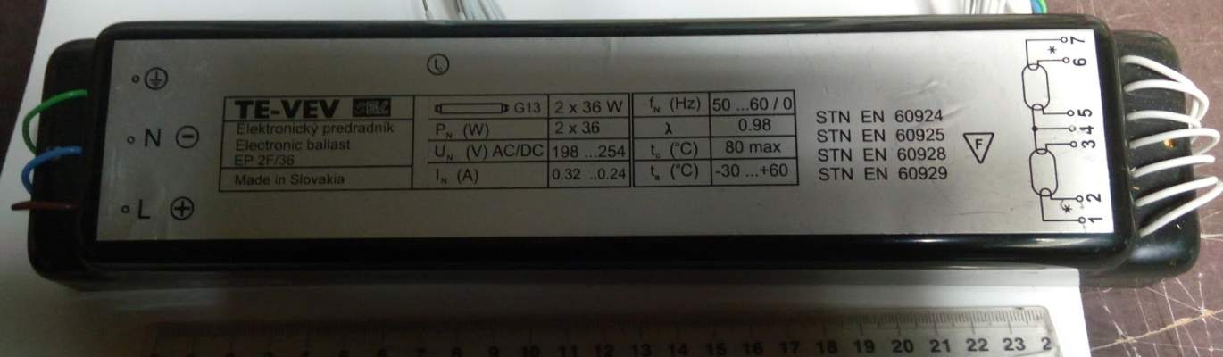 elektronický předřadník TE-VEV   .. cena na dotaz / price on request