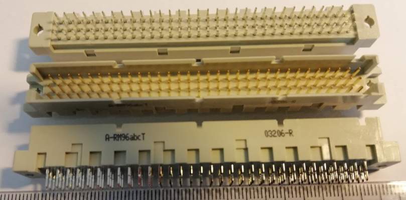 MES 96 ABC-R  - Vidlice DIN 41612 R 96-pin 3R / A+B+C do DPS