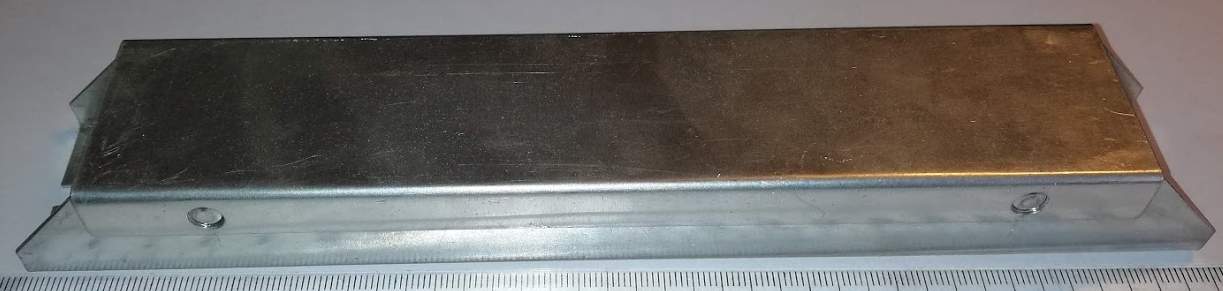 hliniková krabička z předřadníku, 205x35x24mm, dvojdílna