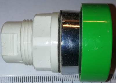 T6H/22 - STOP tlačítko(hříbek) bez aretace průměr 22mm - zelená barva  (PP12965)