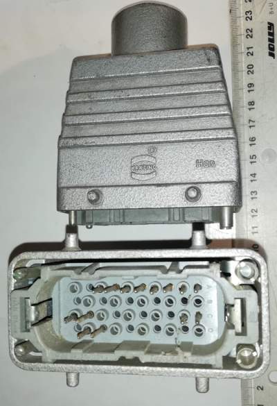 konektor HARTING, starší, osaz,14pin  .. cena na dotaz / price on request