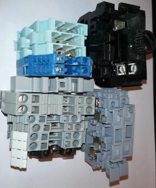 svorkovnice na DIN lištu  - MIX 17ks za 80Kč