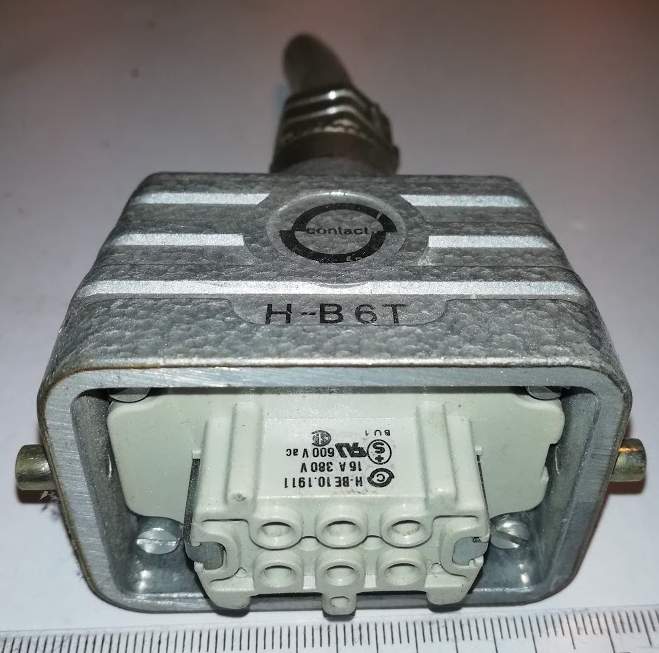 konektor 6pin H-BE10.1911 16A 380V, použitý  .. cena na dotaz / price on request