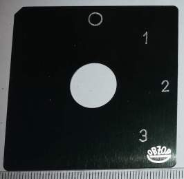 štítek přepínače OBZOR  60x60, 0-1-2-3 typ1