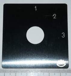 štítek přepínače OBZOR 60x60, 1-2-3 pravá
