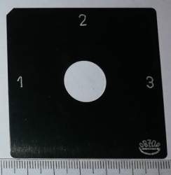 štítek přepínače OBZOR 60x60, 1-2-3  .. 90°