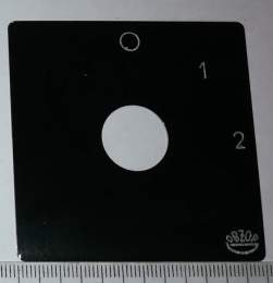 štítek přepínače OBZOR 60x60, 0-1-2  .. 45°, pravá