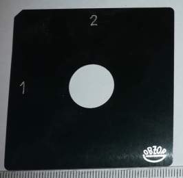 štítek přepínače OBZOR 60x60, 1-2  .. 90°, levá