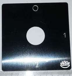 štítek přepínače OBZOR 60x60, 0-1-2 .. 90°