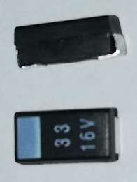 SMD C tantal 16V 33u 20% SMD C ..  nekompl.  kotouč 100ks za 89Kč