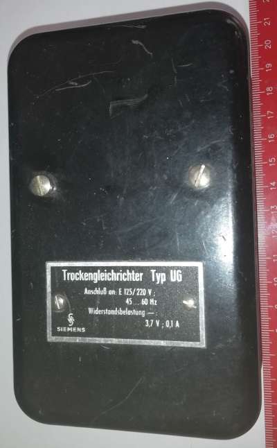 Trockengleichrichter typ UG Siemens - sběratelský kus