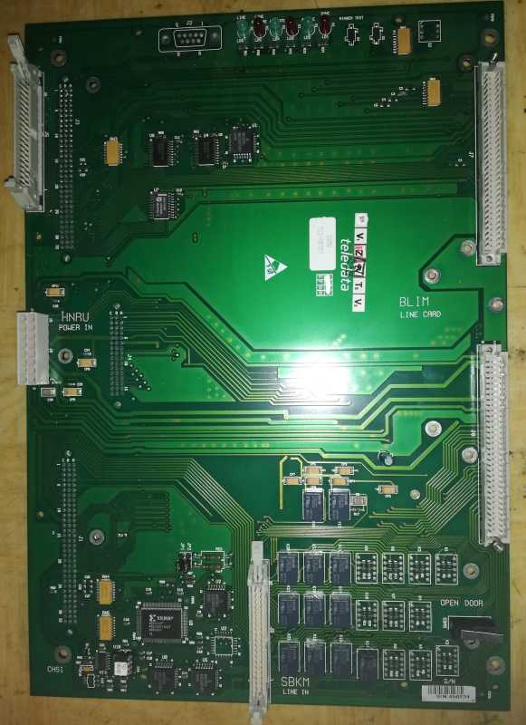 osazená deska na ND (PP15659) s 12x relé NAIS,  XILINX XC3020A, ..