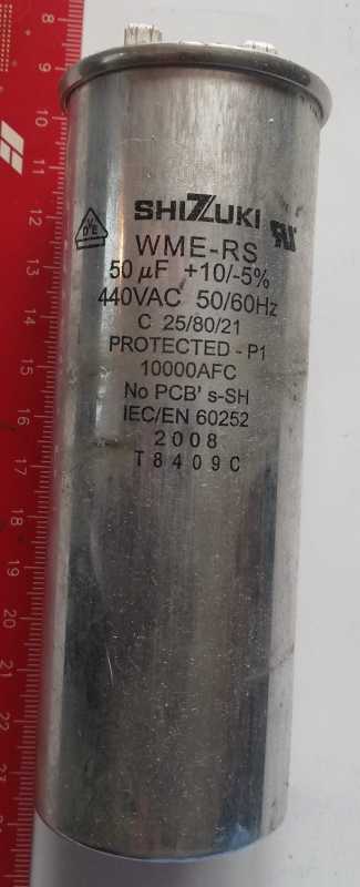 C SHIZUKI WME-RS 50uF 440VAC 50/60Hz, netestován, z demontáže