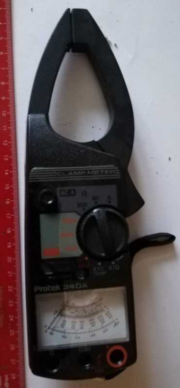 PROTEK 340A - clamp meter- kléšťový A, V, .. metr, otestovaný, starší