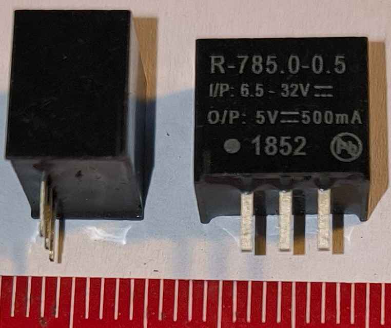 R-785.0-0.5 - RECOM - DC/DC Měnič, ITE, 1 Výstup, 2.5 W, 5 V, 500 mA, R-78xx-0.5 Series
