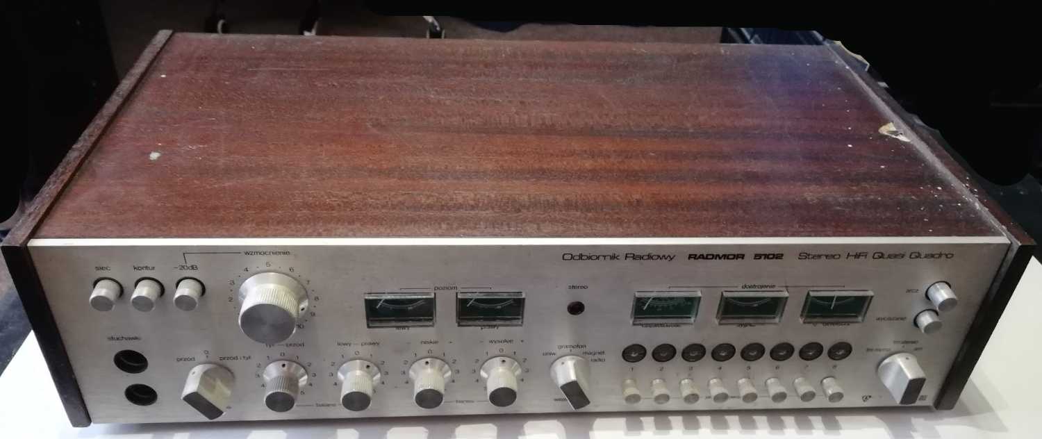 není skladem - RADMOR-5102 Stereo HiFi Quasi Quadro radio, zesilovač .. použitý / used  ..  cena na dotaz / price on request