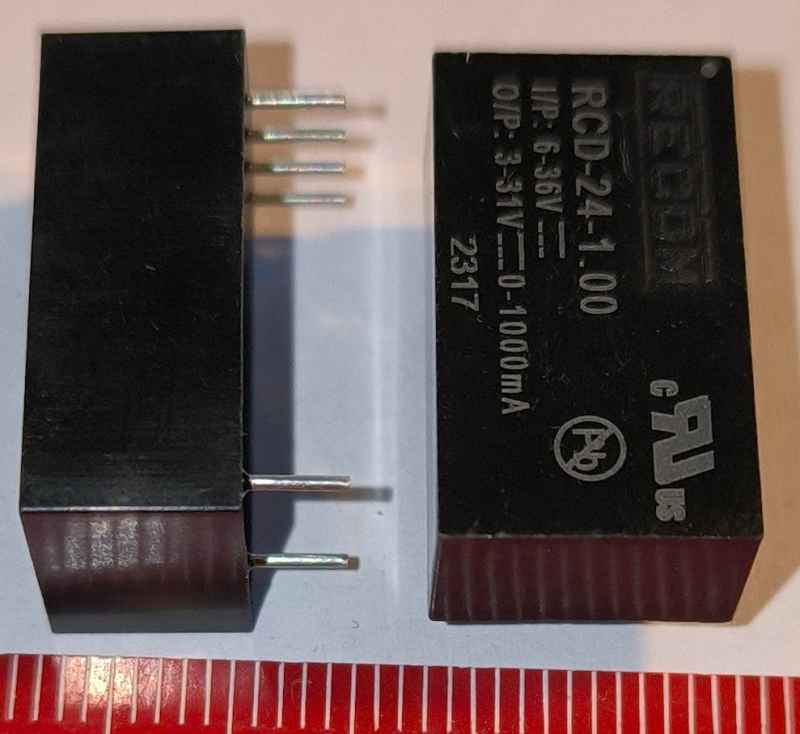 RCD-24-1.00 - RECOM - DC/DC Měnič LED Budiče, Constant Current, ITE & Železnice, RCD-24 Series, 31 W, 31 V, 1 A