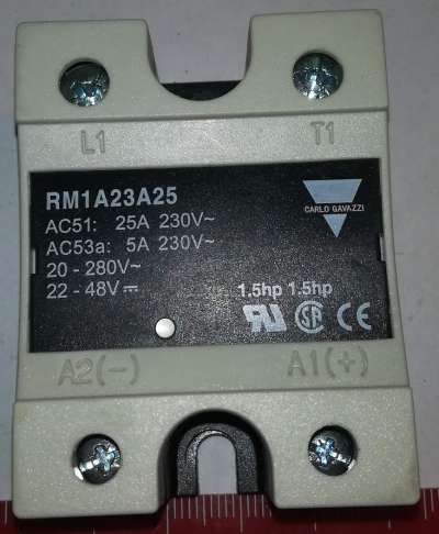 SSR relé 20-280VDC, 1 fáze, 25A/230VAC RM1A23A25
