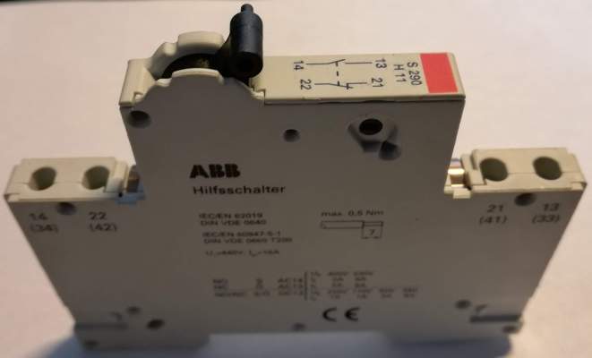 ABB S290-H11 AUX SW S290 1NO-1NC .. cena na dotaz / price on request