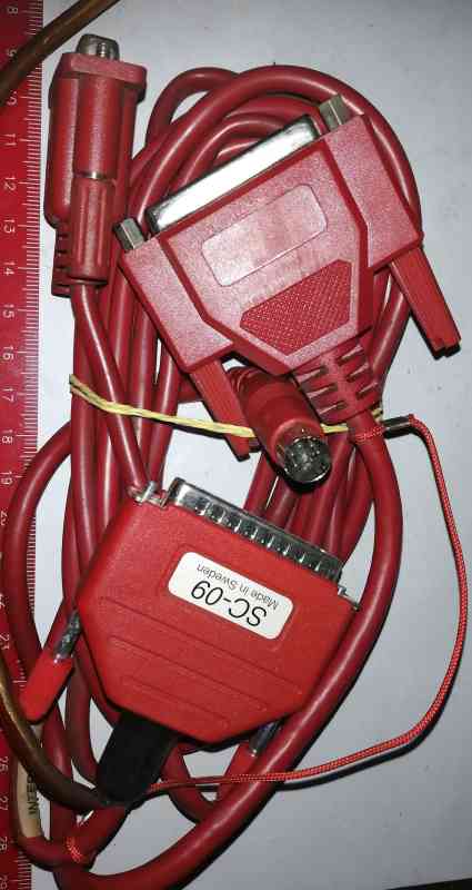 PLC programming data download cable SC09 / SC-09 FX A PLC serial cable for Mitsubishi FX0S / FX1S / FX0N / FX1N / FX2N / 3U  .. použitý / used