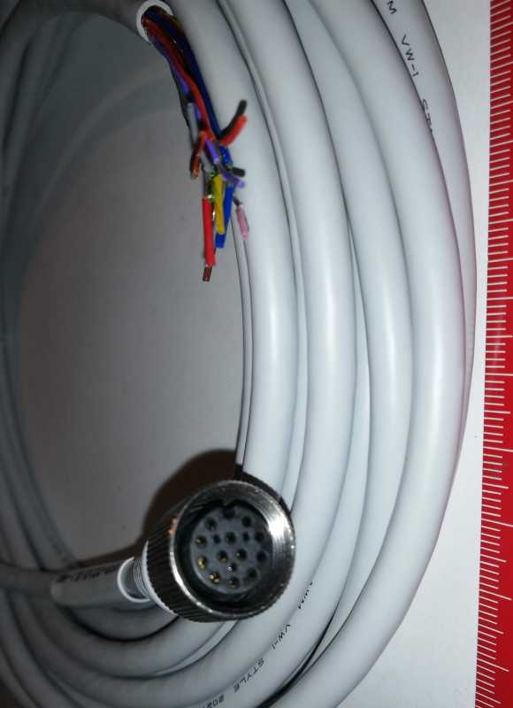 Panasonic Industrial Automation SFB-CC10-MU Cordset, For SF4B,12-Core Extension Cable, For Muting, 10m