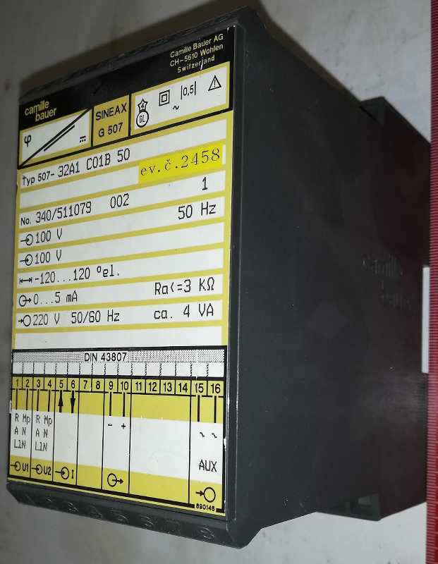 převodník SINEAX G507-32A1 C01B 50  .. použitý / used  .. cena na dotaz / price on request