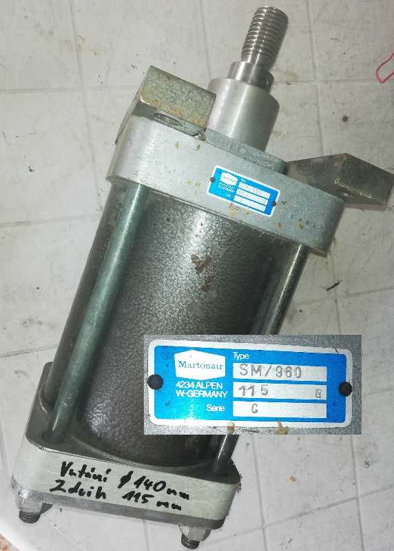 MARTOnAIR SM/960  - pneumatický válec, cylinder d=140mm, zdvih 115   .. použitý / used   .. cena na dotaz / price on request