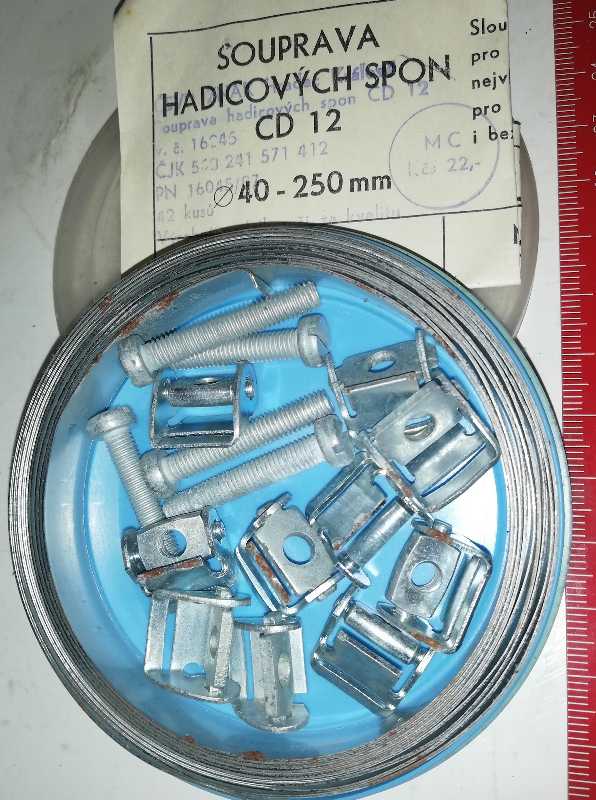 Souprava hadicových spon CD12, d 40-250mm, 5 spojů