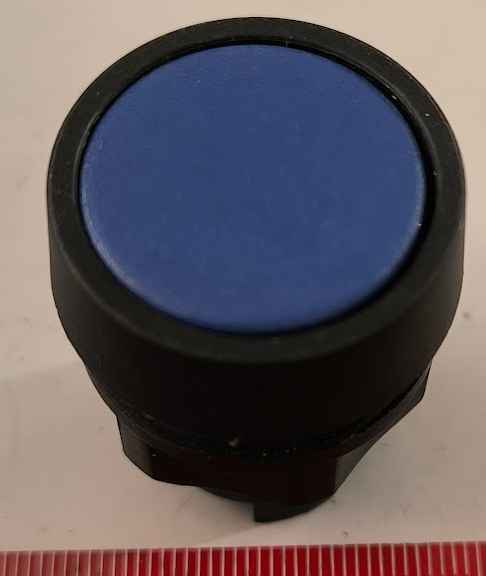 T10A MO P spínací tlačítko - modrá barva, černý límec