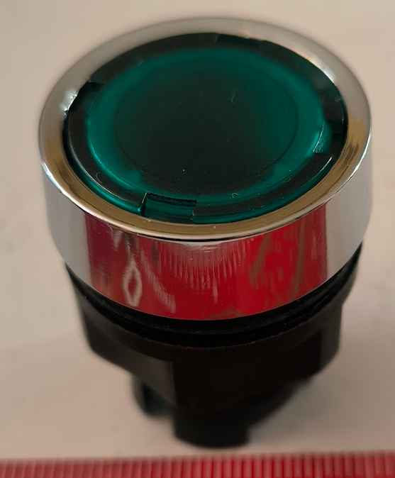 T10CZE zelená, lesklý límec - spínací hlavice s prosvětlením