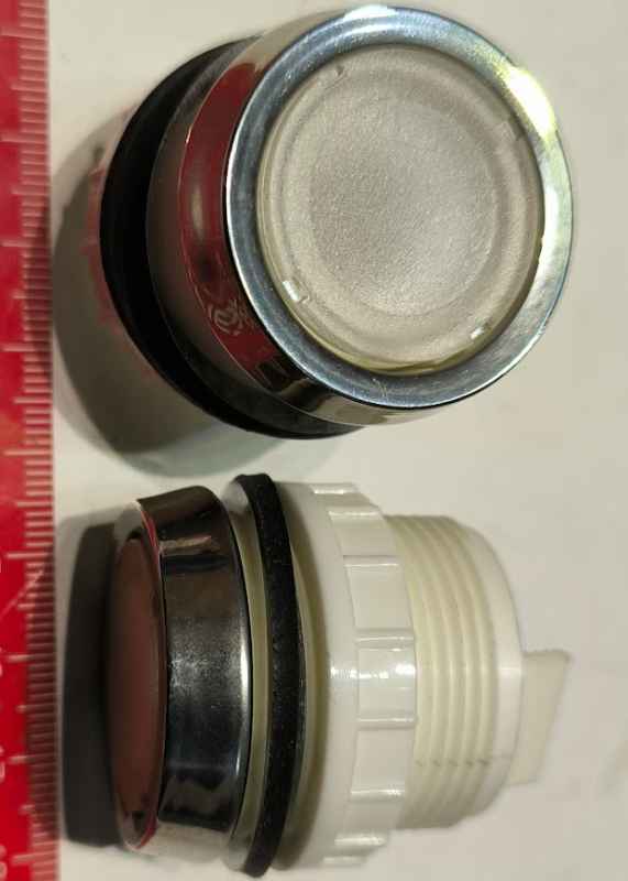 T6C ovládací hlavice - bílá, průhledná