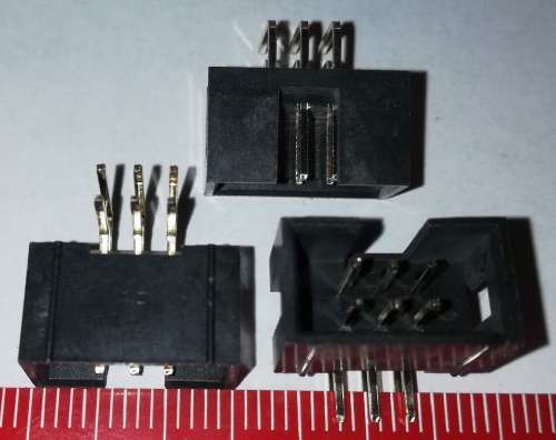 T821106A1R100CEU - Wire-To-Board Connector, Right Angle, T821 Series, Through Hole, Header, 6, 2.54 mm ..  balení 30ks za 90Kč