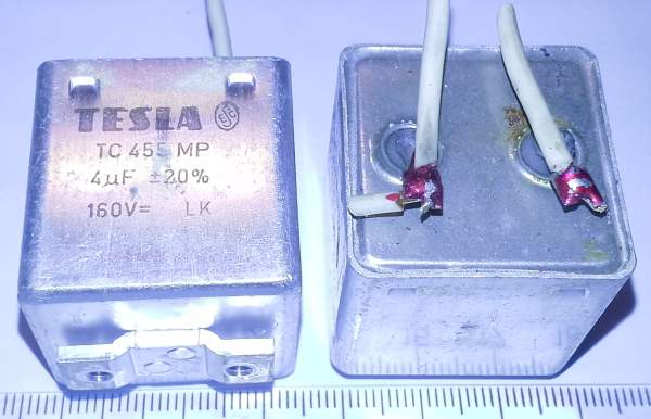 TC455MP  - 4uF/160V +-20%, pájené