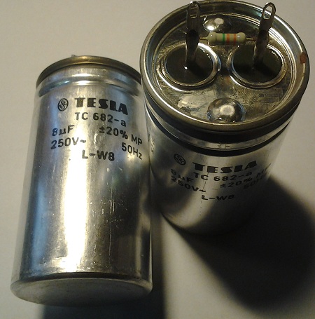 TC682a 8uF 250V 20% starší