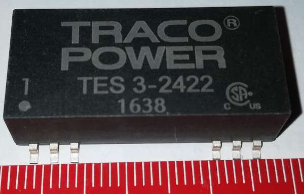 TES 3-2422 ..Isolated Module DC DC Converter 2 Output 12V -12V - - 125mA, 125mA 18V - 36V Input  Traco Power