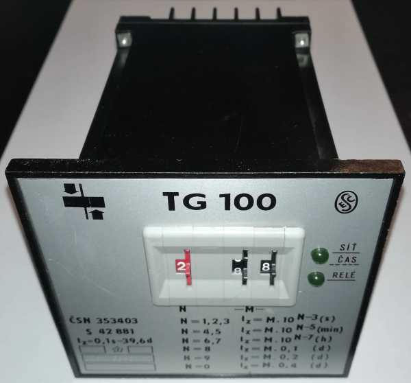 Časové relé TG100 220V 50Hz - 0,1s - 39,6d .. cena na dotaz / price on request