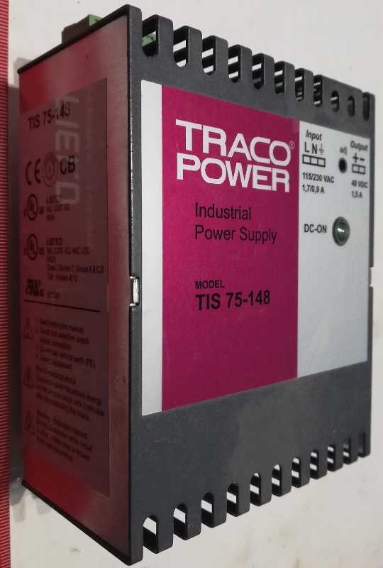 zdroj TIS-75-148  - TRACO 48Vdc/1,5A .. použitý/used