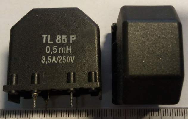 TL85P - tlumivka 0,5mH 3,5A/250V