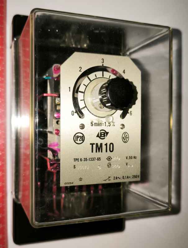 TM10 -12h, 220V 50Hz  - časové relé,  .. použitý / used..  ( TM10-006 )   .. cena na dotaz / price on request