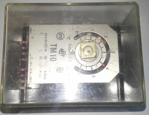 TM10 - 6min, 220V 50Hz časové relé, starší  .. cena na dotaz / price on request