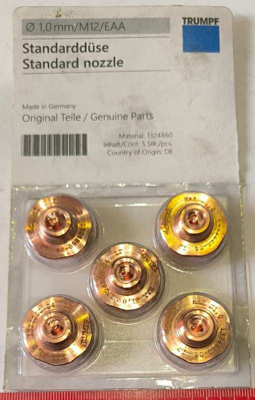 TRUMPF 1324860 - Standart nozzle 1,0mm /M12/EAA   .. balení 5ks za 495Kč