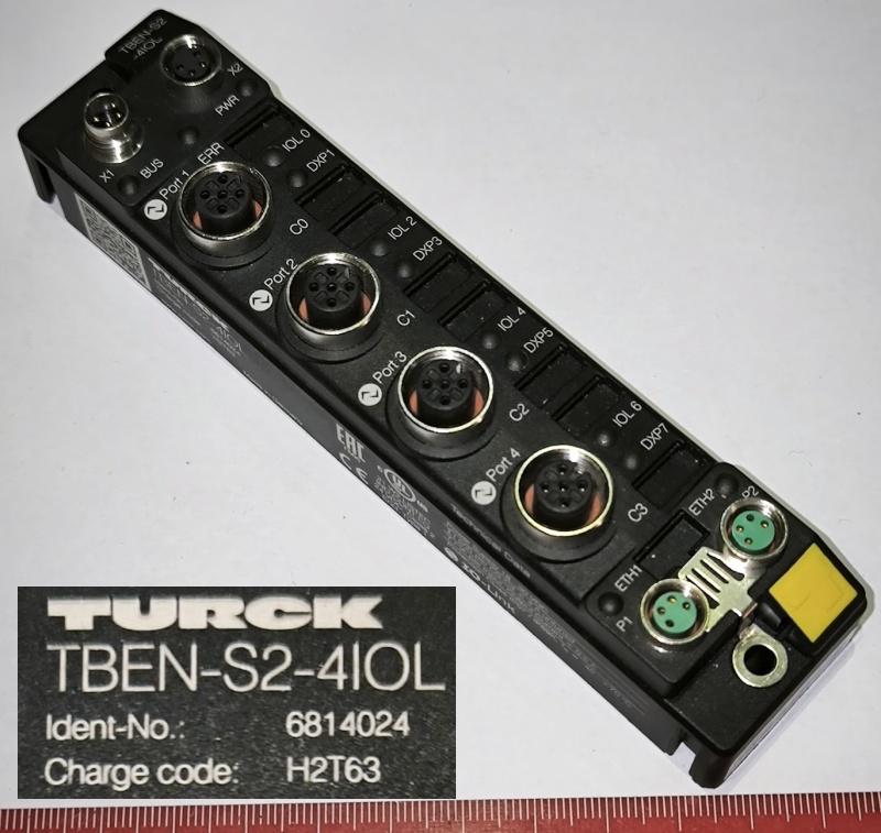 TURCK 6814024 TBEN-S2-4IOL Ethernet multiprotokolový modul,4x kanál IO-Link master