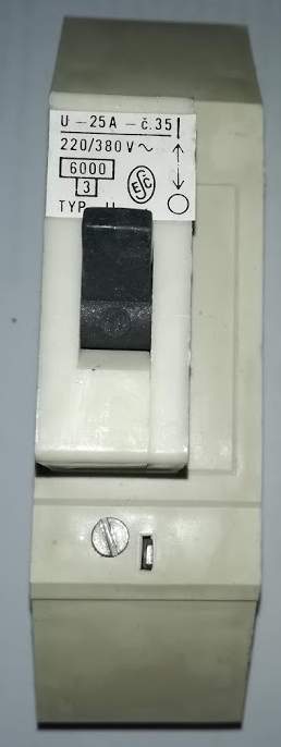 jistič 1f U-20A-č.28 220/380V typ IJ, šířka krabičky 35mm