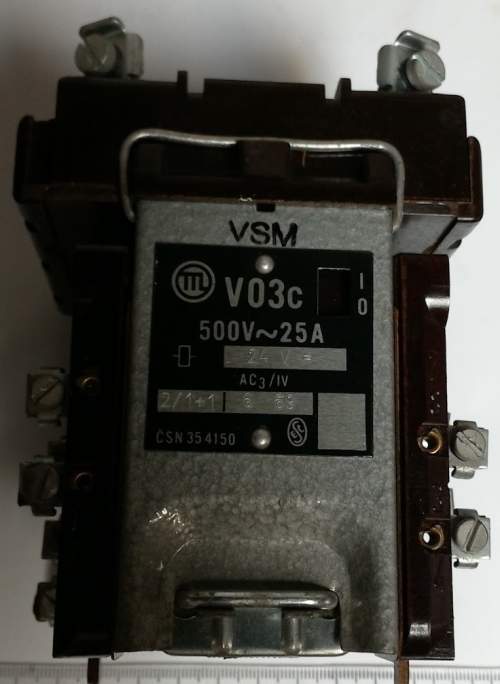 stykač V03c 24Vss - 500V/25A , jako nový .. cena na dotaz / price on request