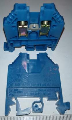 svorka VU4-4 modrá,  ... balení 11ks za 90Kč